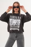 Kadın Baskılı Üç İplik Sweatshirt 255325 -