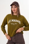 Kadın Baskılı Üç İplik Sweatshirt 255324 -
