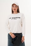 Kadın Baskılı Üç İplik Sweatshirt 255321 -