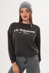 Kadın Baskılı Üç İplik Sweatshirt 255321 -