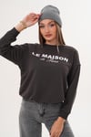 Kadın Baskılı Üç İplik Sweatshirt 255321 -