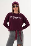 Kadın Baskılı Üç İplik Sweatshirt 255321 -