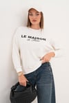 Kadın Baskılı Üç İplik Sweatshirt 255321 -