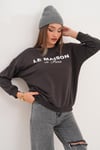 Kadın Baskılı Üç İplik Sweatshirt 255321 -