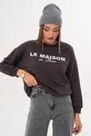 Kadın Baskılı Üç İplik Sweatshirt 255321 -