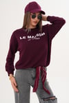 Kadın Baskılı Üç İplik Sweatshirt 255321 -