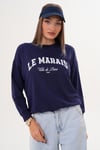 Kadın Baskılı Üç İplik Sweatshirt 255324 -