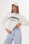 Kadın Baskılı Üç İplik Sweatshirt 255324 -