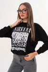 Kadın Baskılı Üç İplik Sweatshirt 255325 -