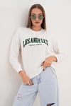 Kadın Baskılı Üç İplik Sweatshirt 255320 -