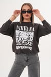 Kadın Baskılı Üç İplik Sweatshirt 255325 -