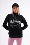 Kadın Baskılı Yaka Yarım Fermuarlı Cep Detaylı Üç İplik Sweatshirt 245129 -