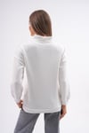 Kadın Baskılı Yaka Yarım Fermuarlı Cep Detaylı Üç İplik Sweatshirt 245274 -