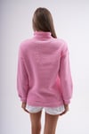Kadın Baskılı Yaka Yarım Fermuarlı Cep Detaylı Üç İplik Sweatshirt 245129 -