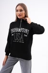 Kadın Baskılı Yaka Yarım Fermuarlı Cep Detaylı Üç İplik Sweatshirt 245274 -