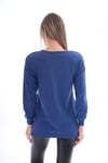 Kadın Baskılı Yan Yırtmaç Detaylı Bisiklet Yaka İki İplik Sweatshirt 245250 -