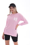 Kadın Baskılı Yan Yırtmaç Detaylı Bisiklet Yaka İki İplik Sweatshirt 245250 -