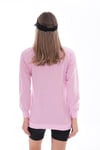 Kadın Baskılı Yan Yırtmaç Detaylı Bisiklet Yaka İki İplik Sweatshirt 245250 -