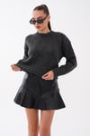 Kadın Bisiklet Yaka Fitilli Triko Örme Kazak 265162 -