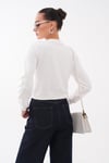 Kadın Bisiklet Yaka Kısa Sweatshirt 265165 -
