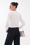 Kadın Bisiklet Yaka Kısa Sweatshirt 265165 -