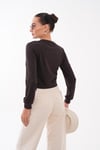 Kadın Bisiklet Yaka Kısa Sweatshirt 265165 -