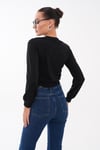 Kadın Bisiklet Yaka Kısa Sweatshirt 265165 -