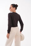 Kadın Bisiklet Yaka Kısa Sweatshirt 265165 -