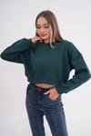 Kadın Bisiklet Yaka Kısa Üç İplik Sweatshirt 245117 -