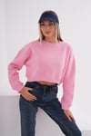 Kadın Bisiklet Yaka Kısa Üç İplik Sweatshirt 245117 -