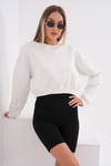 Kadın Bisiklet Yaka Kısa Üç İplik Sweatshirt 245117 -