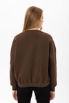 Kadın Bisiklet Yaka Oversize Sweatshirt