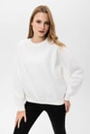 Kadın Bisiklet Yaka Oversize Sweatshirt