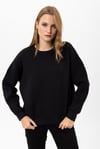 Kadın Bisiklet Yaka Oversize Sweatshirt