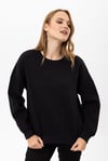 Kadın Bisiklet Yaka Oversize Sweatshirt
