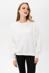 Kadın Bisiklet Yaka Oversize Sweatshirt