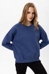 Kadın Bisiklet Yaka Oversize Sweatshirt