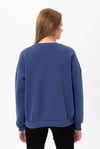Kadın Bisiklet Yaka Oversize Sweatshirt