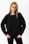 Kadın Bisiklet Yaka Oversize Sweatshirt