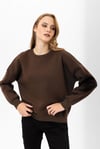 Kadın Bisiklet Yaka Oversize Sweatshirt