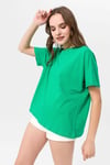Kadın Bisiklet Yaka Oversize T-Shirt 240161 -