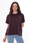 Kadın Bisiklet Yaka Oversize T-Shirt 250019 -