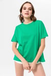 Kadın Bisiklet Yaka Oversize T-Shirt 240161 -