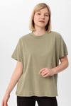 Kadın Bisiklet Yaka Oversize T-Shirt 240161 -