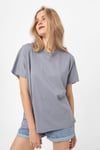 Kadın Bisiklet Yaka Oversize T-Shirt 240161 -