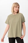 Kadın Bisiklet Yaka Oversize T-Shirt 240161 -