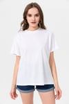 Kadın Bisiklet Yaka Oversize T-Shirt 240161 -