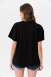 Kadın Bisiklet Yaka Oversize T-Shirt 240161 -