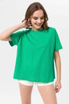 Kadın Bisiklet Yaka Oversize T-Shirt 240161 -