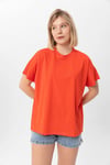Kadın Bisiklet Yaka Oversize T-Shirt 240161 -